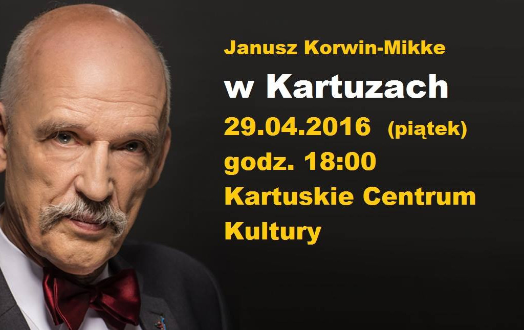 Janusz Korwin-Mikke da wykład w Kartuskim Centrum Kultury