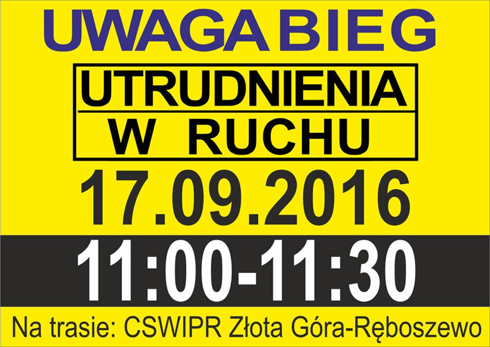 W sobotę bieg o Złotą Górę - będą utrudnienia w ruchu