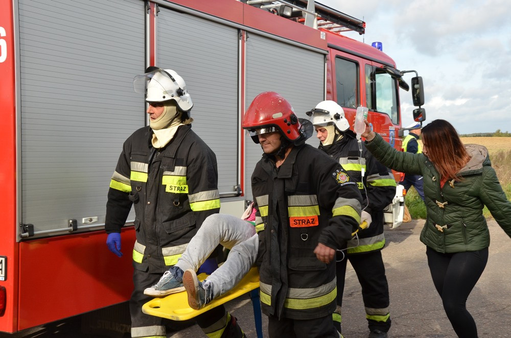 Kolonia. Poważny wypadek - wielu rannych, w tym młodzież. Dobrze, że to tylko symulacja