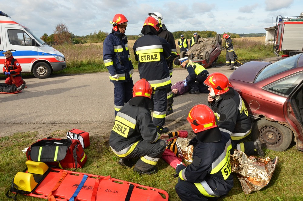 Kolonia. Poważny wypadek - wielu rannych, w tym młodzież. Dobrze, że to tylko symulacja