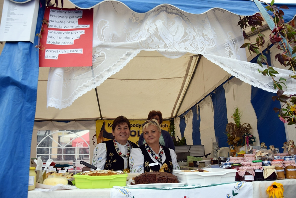 Kartuzy. Targ Produktów Ekologicznych. Sprzedawano miody, sery, warzywa, lokalne specjały