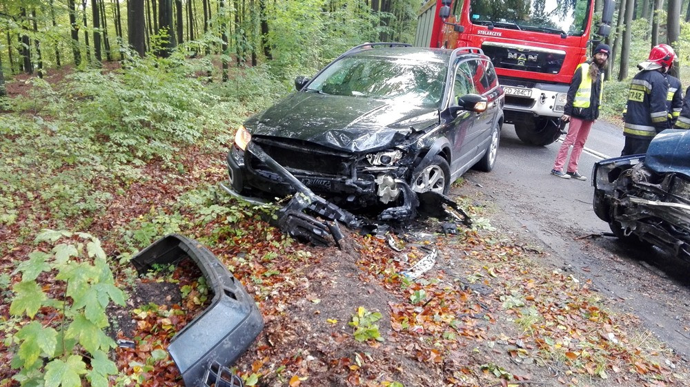 Kartuzy - Prokowo. Zderzenie golfa z volvo. Sześć osób poszkodowanych