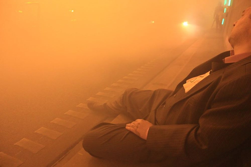 Młodzież z Parafialnej Grupy Pozoracyjnej w Sianowie na ćwiczeniach w tunelu pod Martwą Wisłą