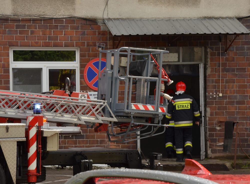 Kartuzy. Pożar na dachu budynku szpitala. Na szczęście szybko opanowany