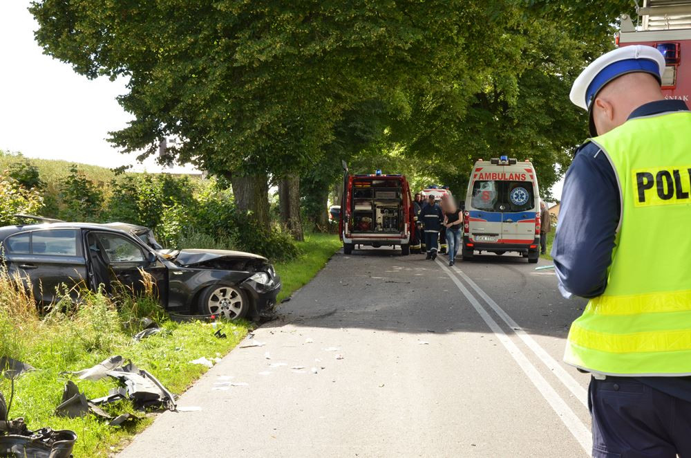 Puzdrowo. Potężny wypadek. Siedem osób rannych, w tym dzieci