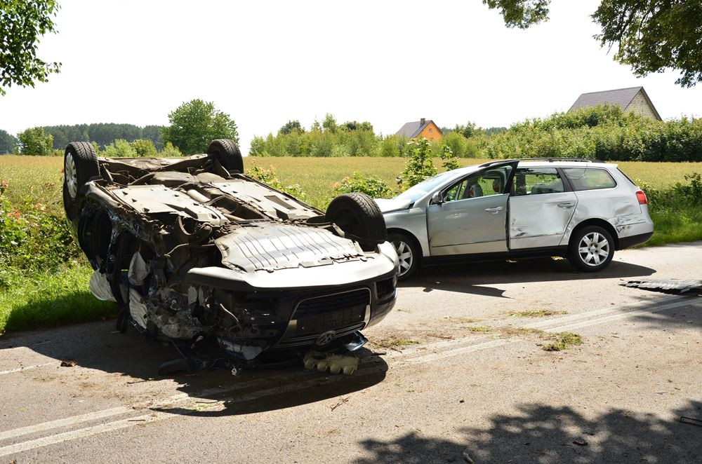 Puzdrowo. Potężny wypadek. Siedem osób rannych, w tym dzieci