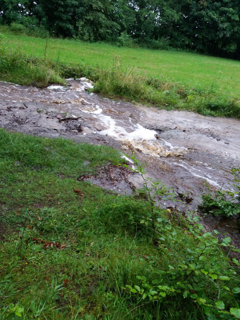 Podtopione drogi i posesje. Strażacy w powiecie interweniowali już 160 razy (aktualizacja)