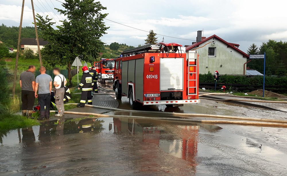 Potężna nawałnica m.in. w rejonie Brodnicy Górnej i Dolnej. Zalane drogi i posesje