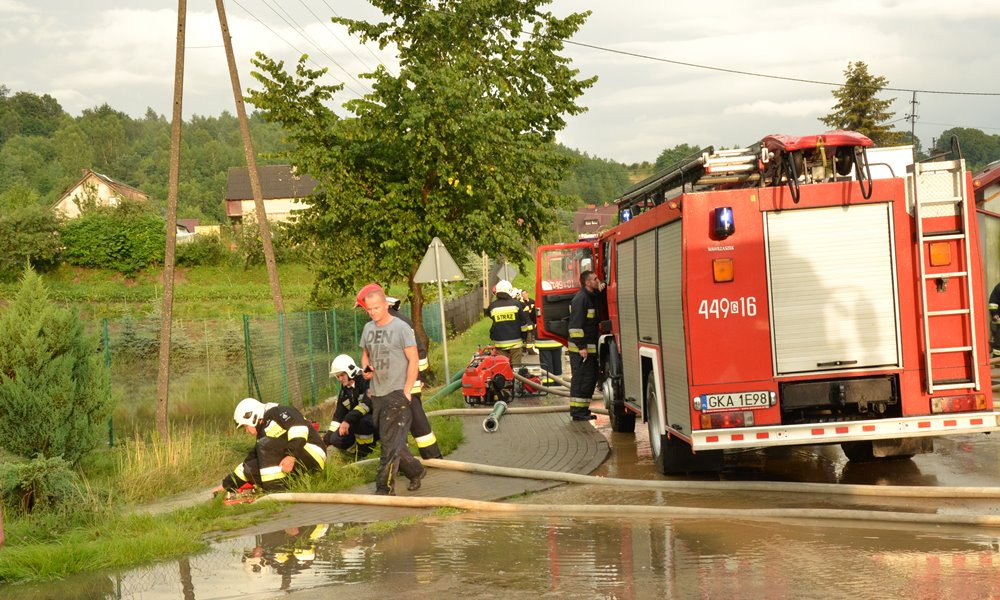 Potężna nawałnica m.in. w rejonie Brodnicy Górnej i Dolnej. Zalane drogi i posesje