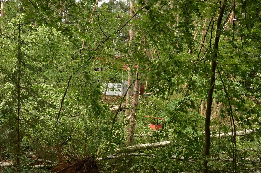 Strażacy koncentrują działania w okolicy Sulęczyna. Skala zniszczeń jest ogromna