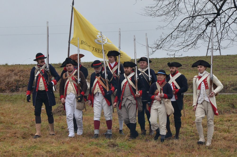 Węsiory. Inscenizacja walk z czasów amerykańskiej wojny o niepodległość