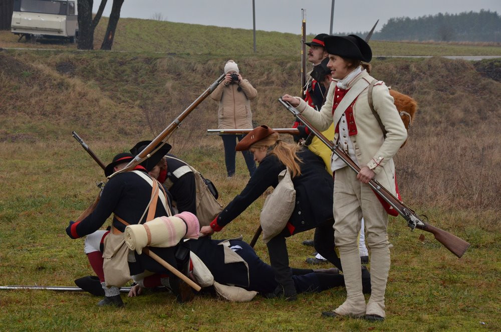Węsiory. Inscenizacja walk z czasów amerykańskiej wojny o niepodległość