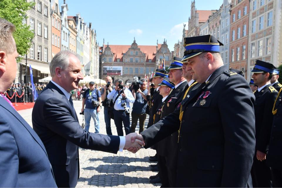 Wojewódzkie obchody Dnia Strażaka w Gdańsku. Druhowie z pow. kartuskiego odznaczeni