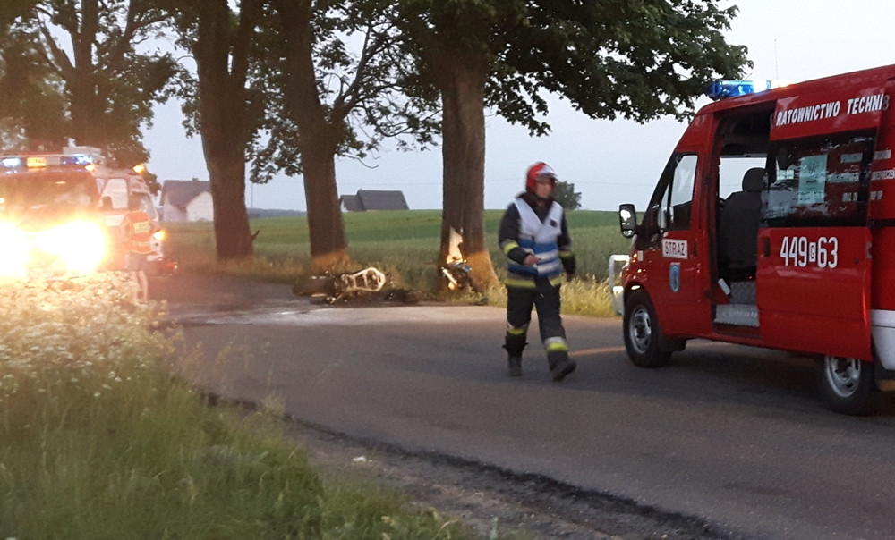 Trasa Tuchlino-Puzdrowo. Młody motocyklista zginął na miejscu