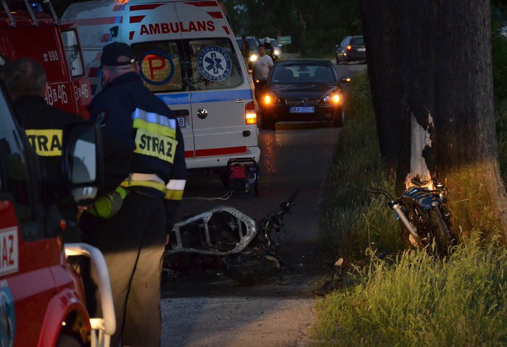 Trasa Tuchlino-Puzdrowo. Młody motocyklista zginął na miejscu