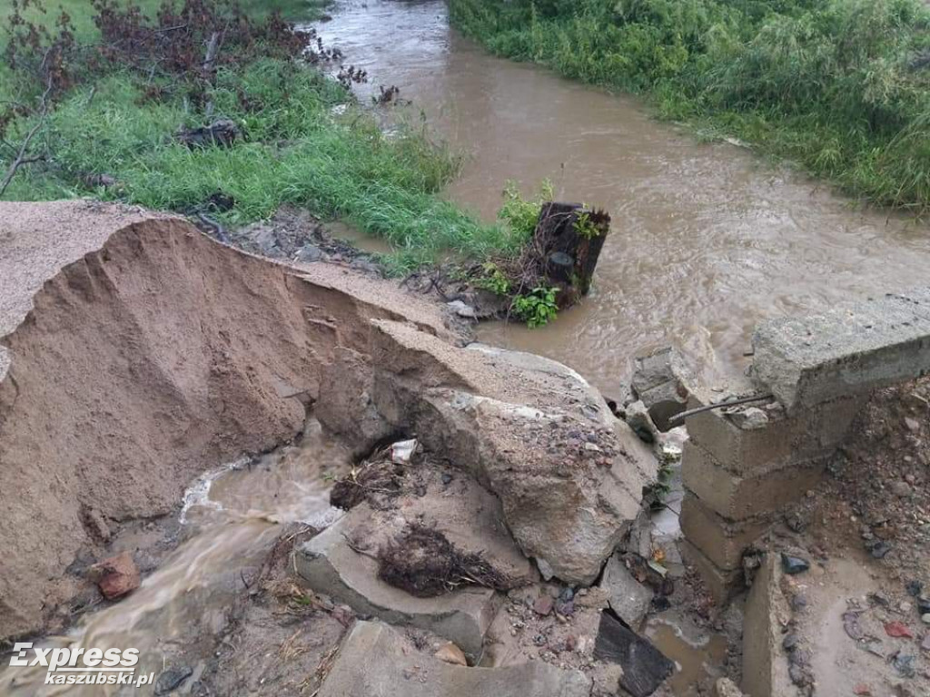 Burze nad Kaszubami - sporo podtopień