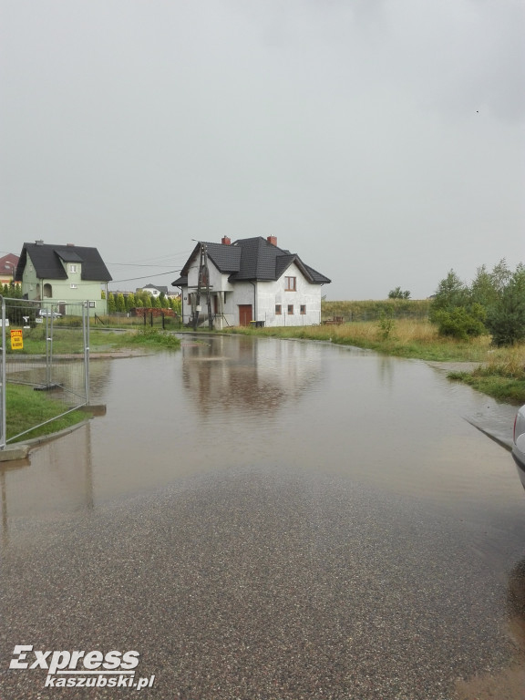 Burze nad Kaszubami - sporo podtopień