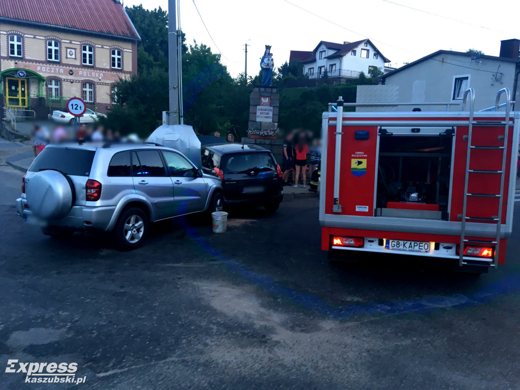 Kolizja w centrum Sulęczyna