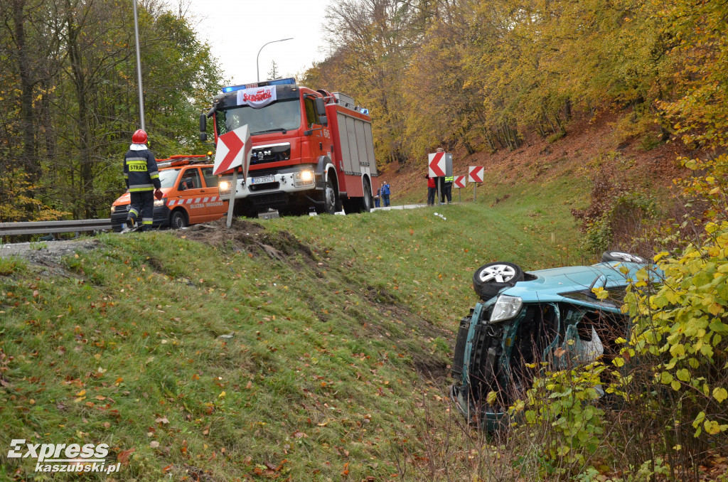 Wieżyca. Zderzenie czterech aut