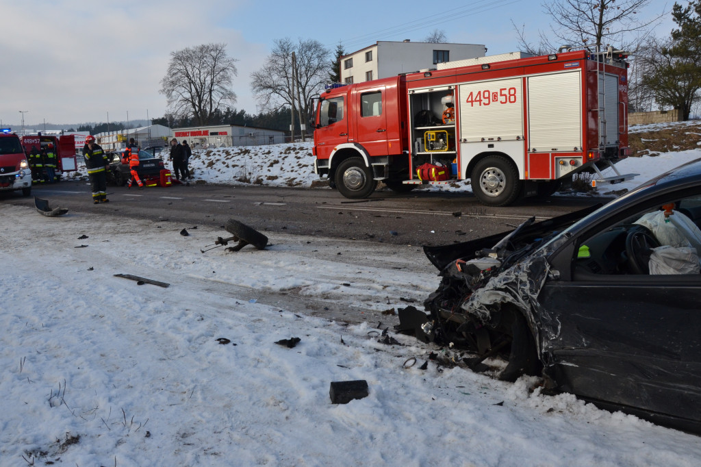 Wypadek na drodze woj. 224 w Przodkowie