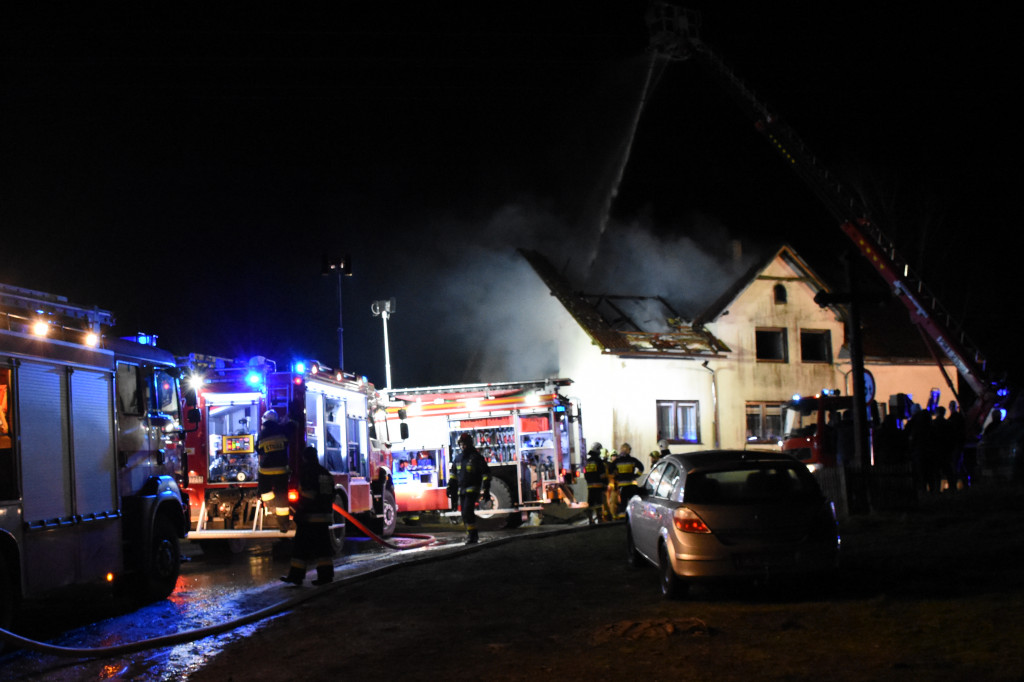 Pożar budynku w Widnej Górze