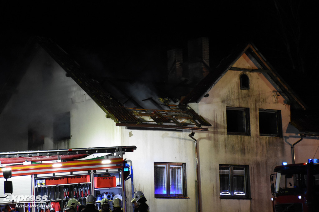 Pożar budynku w Widnej Górze