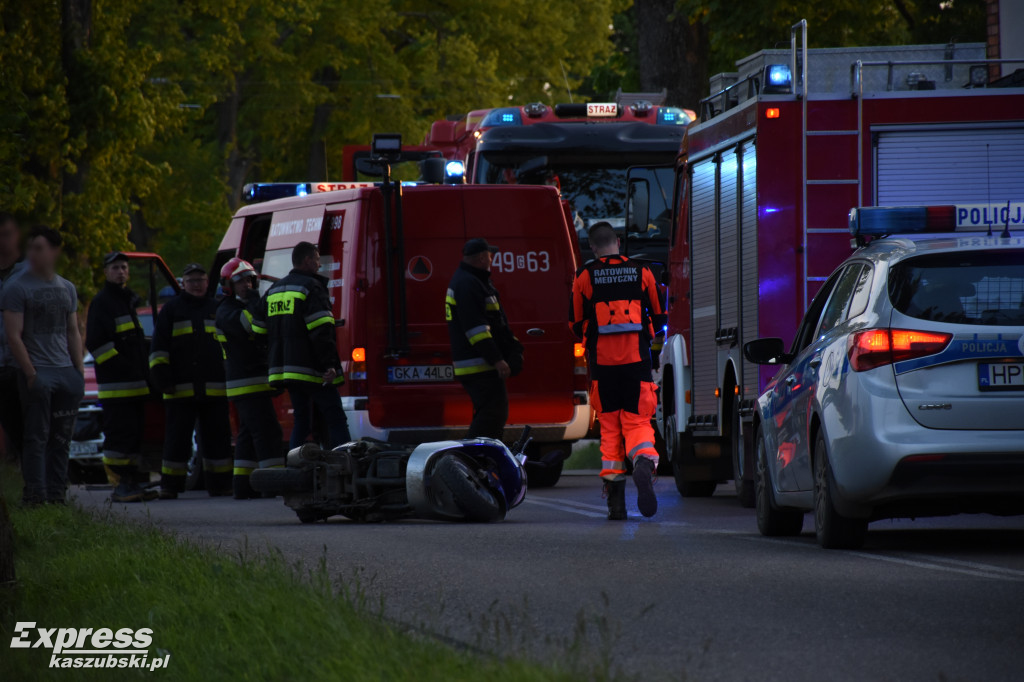 Wypadek motocyklisty w Gowidlinie