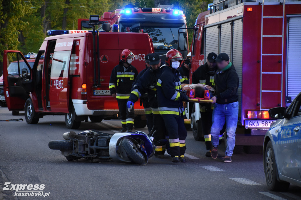 Wypadek motocyklisty w Gowidlinie
