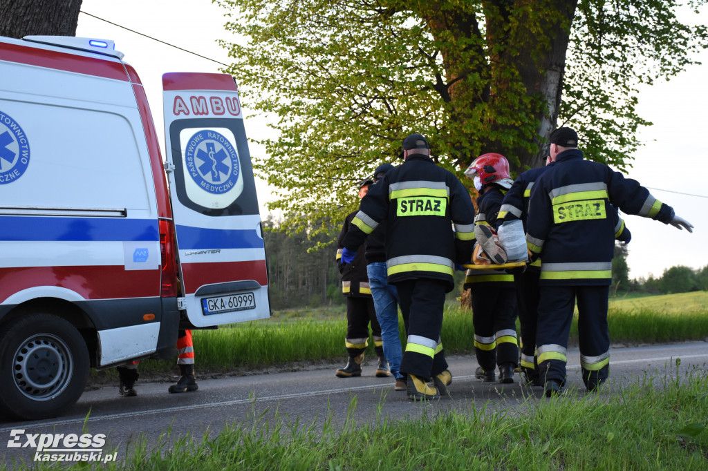 Wypadek motocyklisty w Gowidlinie