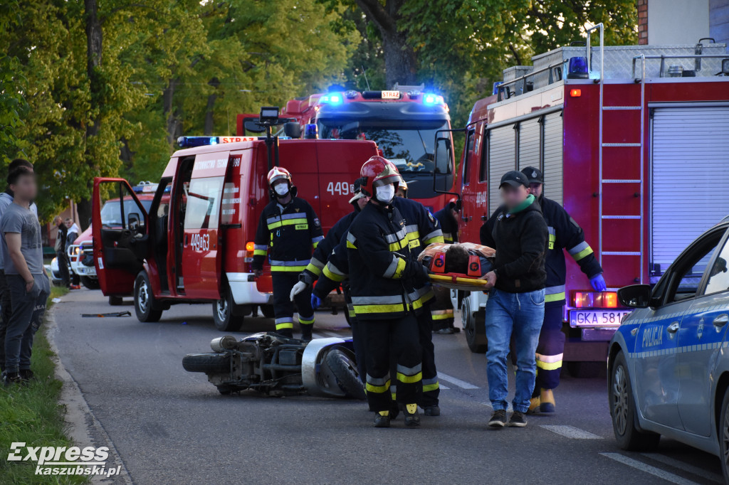 Wypadek motocyklisty w Gowidlinie