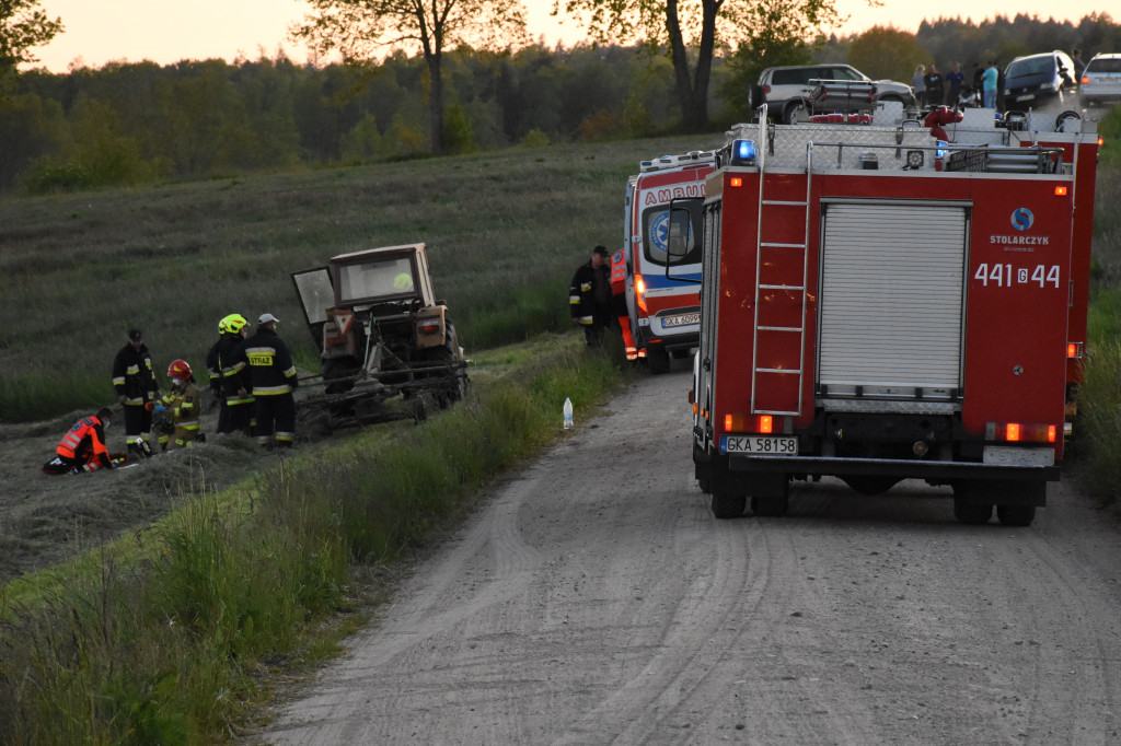 Wypadek na polu w Łyśniewie