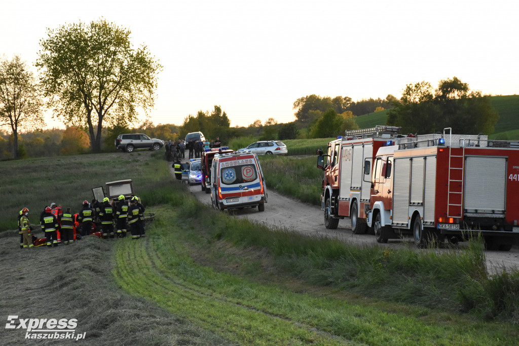 Wypadek na polu w Łyśniewie