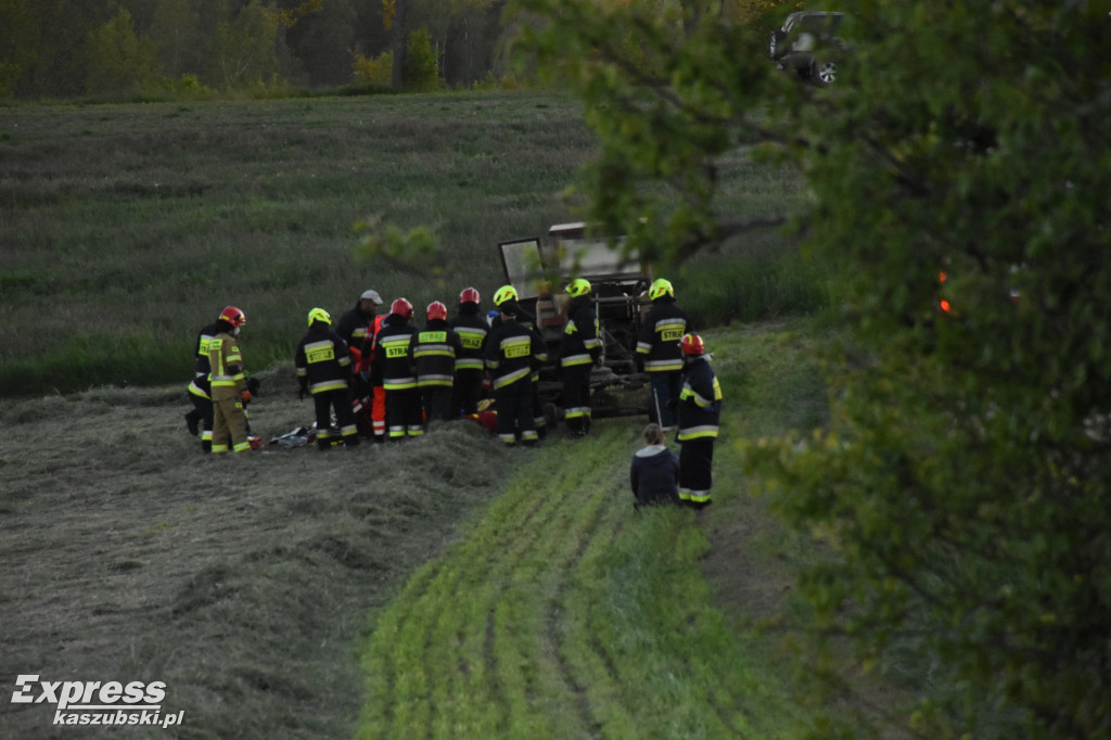 Wypadek na polu w Łyśniewie