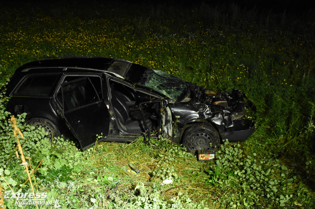 Nocny wypadek w Leszczynkach