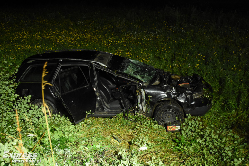 Nocny wypadek w Leszczynkach