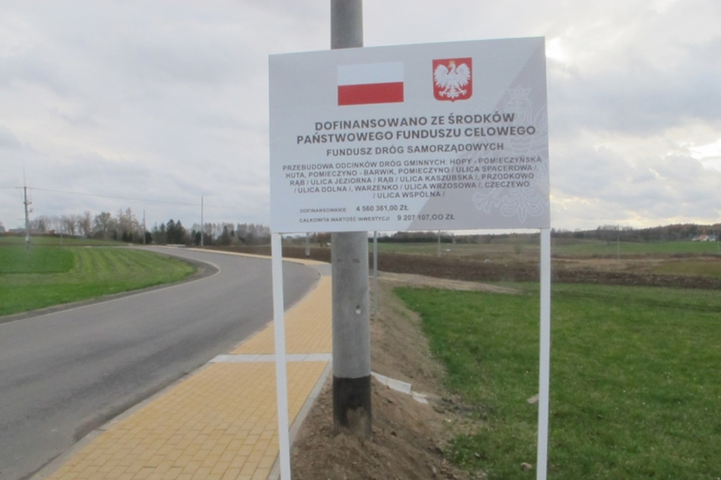 Wyremontowane drogi w gm. Przodkowo