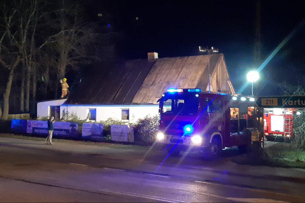 Pożar poddasza w Dzierżążnie