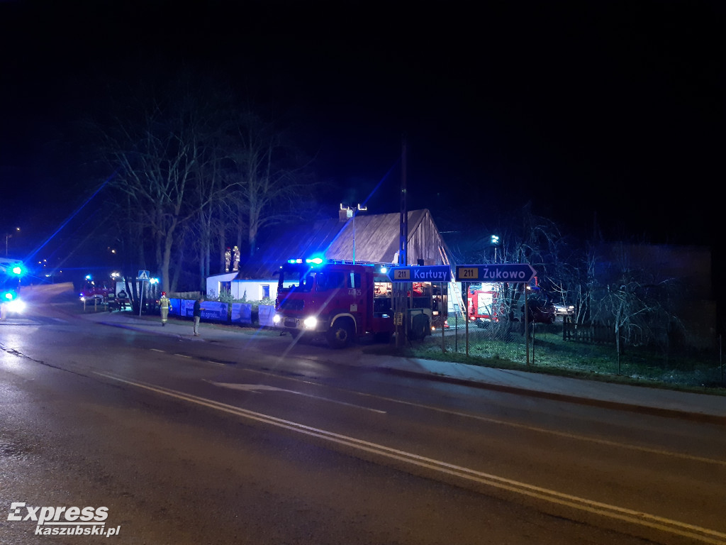Pożar poddasza w Dzierżążnie