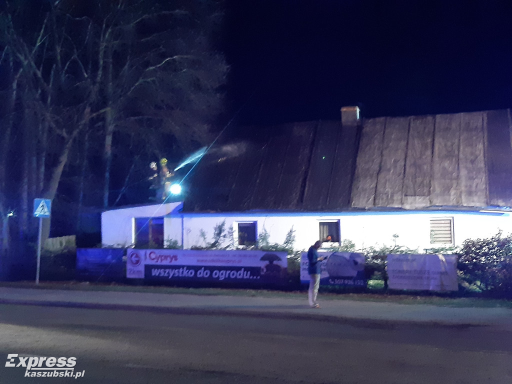 Pożar poddasza w Dzierżążnie