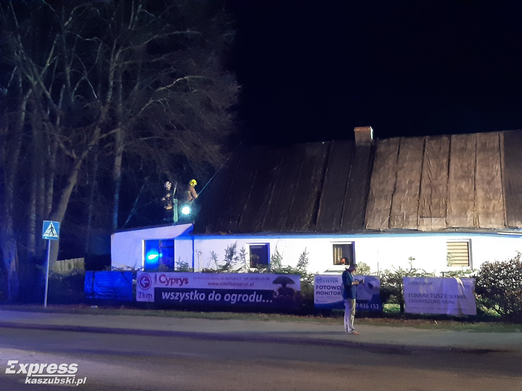 Pożar poddasza w Dzierżążnie
