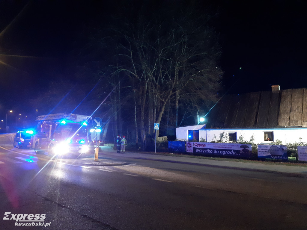 Pożar poddasza w Dzierżążnie