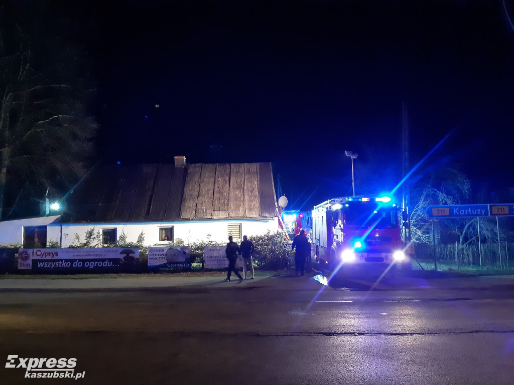 Pożar poddasza w Dzierżążnie