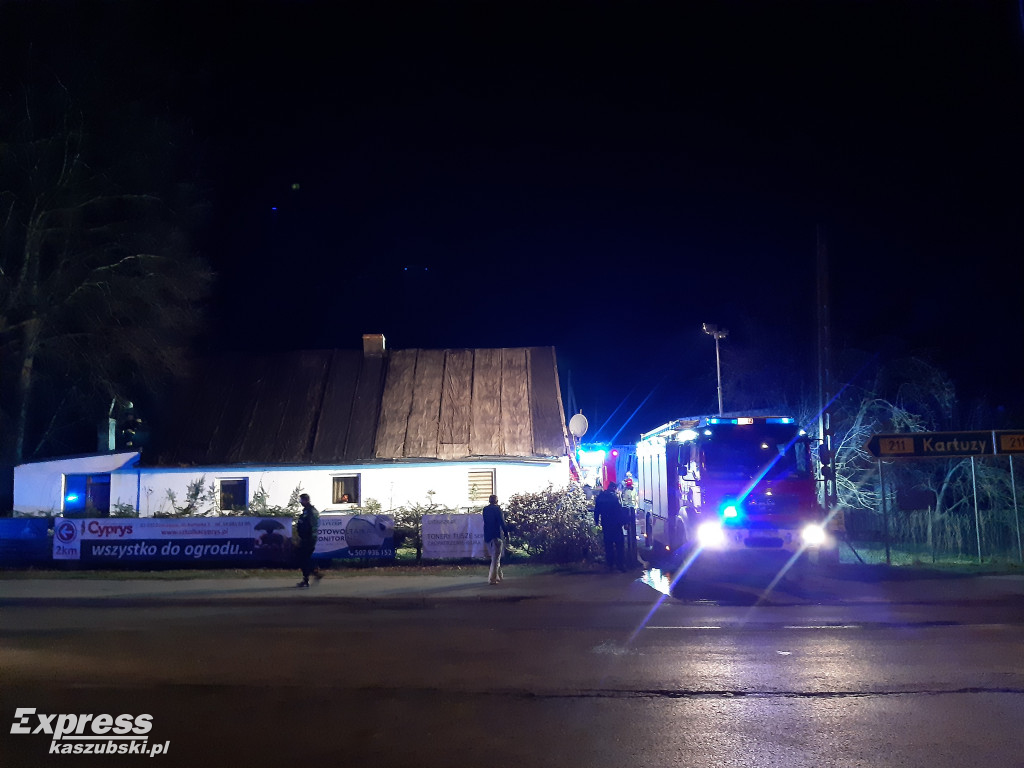 Pożar poddasza w Dzierżążnie