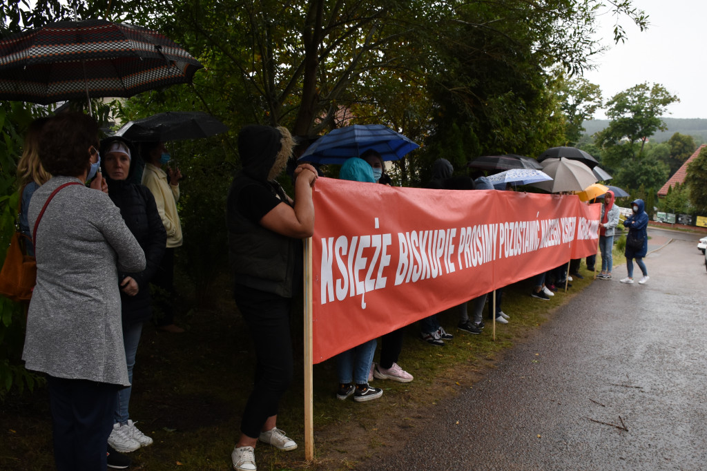Protest mieszkańców Borowa