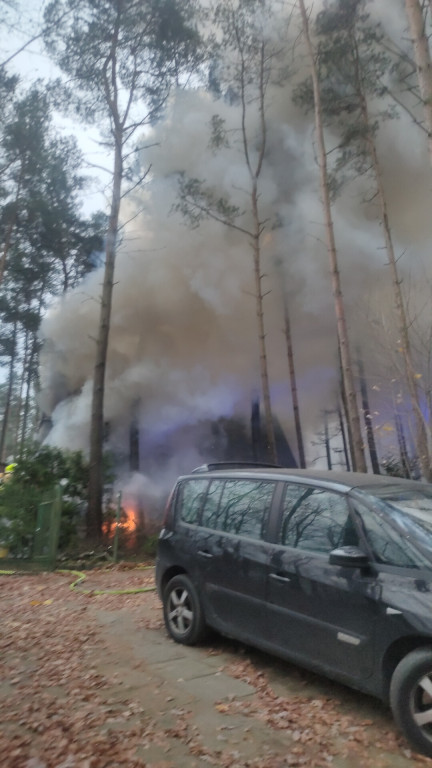 Pożar domku letniskowego w Sitnie