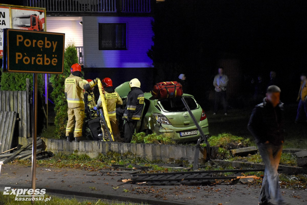 Wypadek w Porębach (gm. Sierakowice)