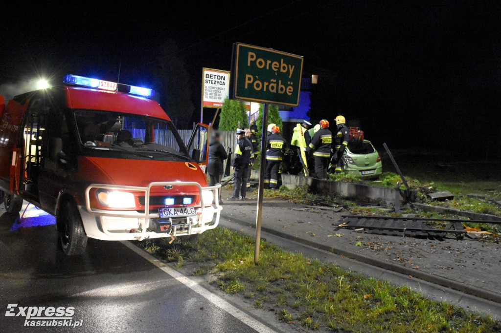 Wypadek w Porębach (gm. Sierakowice)