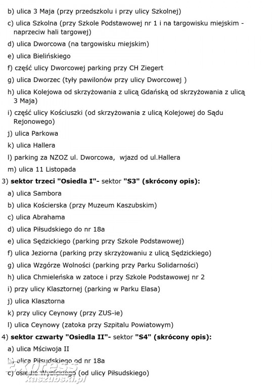 Strefa płatnego parkowania - stawki