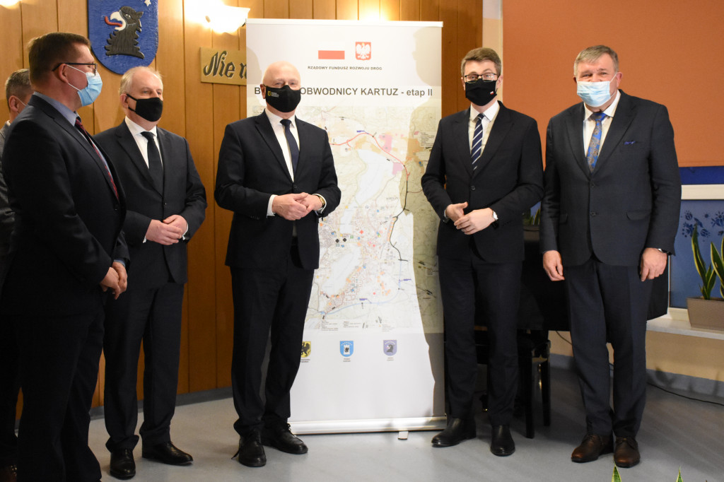 Konferencja prasowa ws. obwodnicy Kartuz