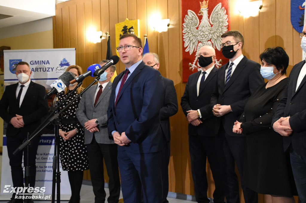 Konferencja prasowa ws. obwodnicy Kartuz